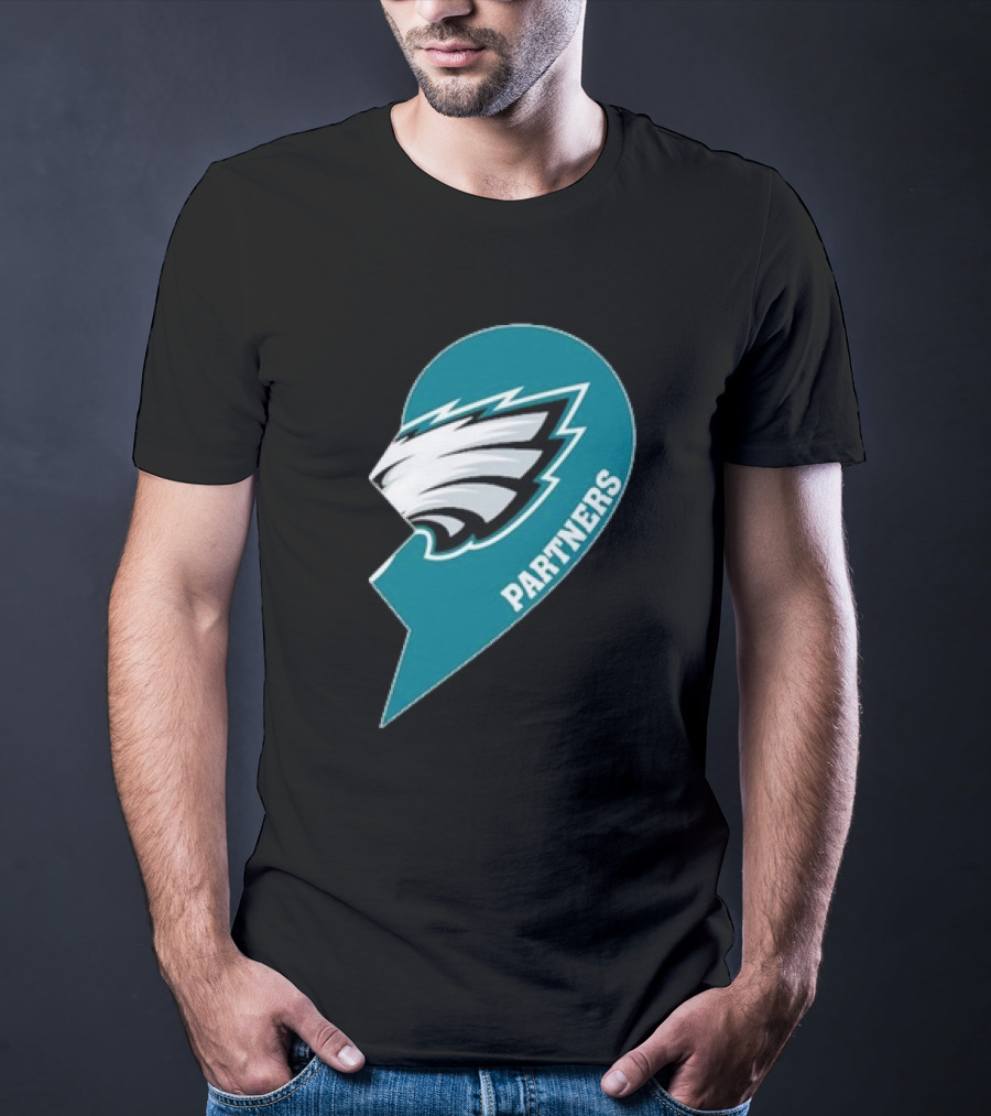 Philadelphia Eagles Partners Logo Half Heart T-Shirt