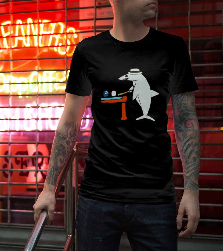 Pool Shark Meme Playing Billiards With Cue And Eight Ball T-Shirt