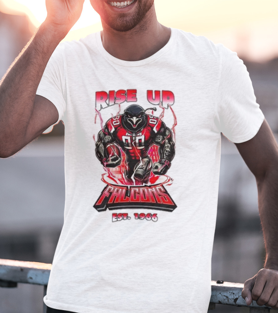 Rise Up Falcons Est 1966 Atlanta Falcons Mascot T-Shirt