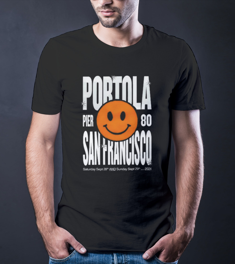 Portola Smiley San Francisco Pier 80 September 28-29 T-Shirt