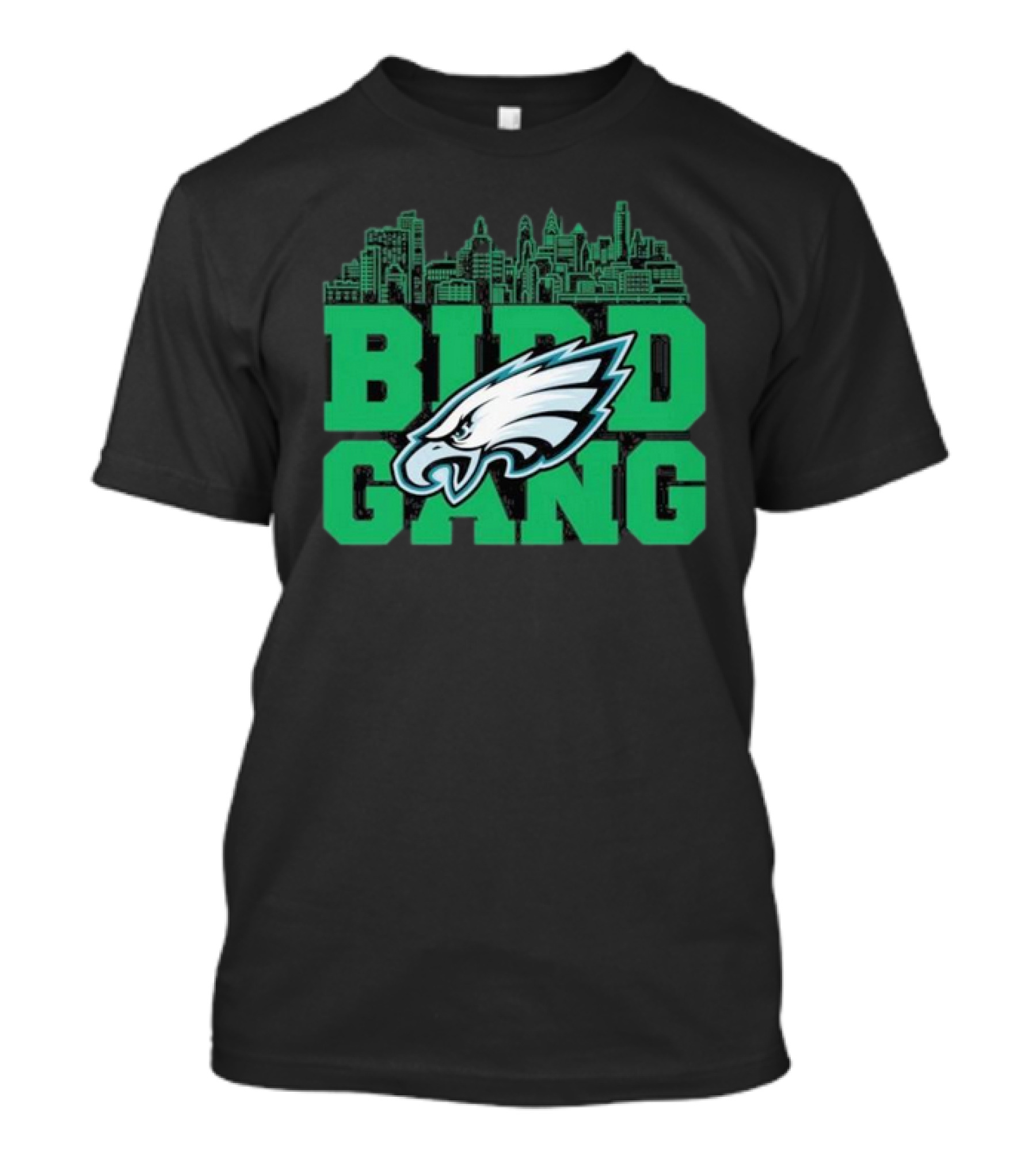 Bird Gang Philadelphia Eagles Bird Head Skyline T-Shirt
