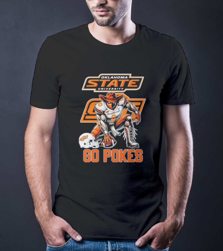 Oklahoma State University Cowboy Football Go Pokes OSU Mascot T-Shirt