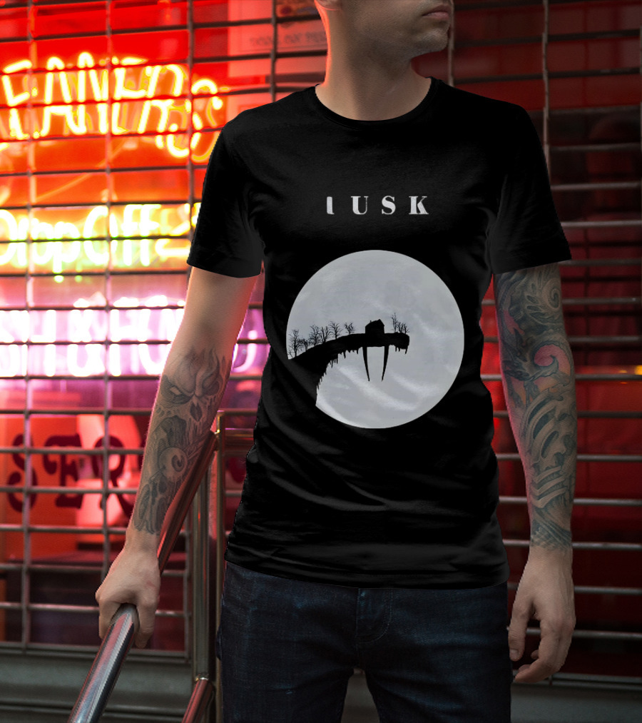 Tusk Moonlit Landscape With House And Trees T-Shirt