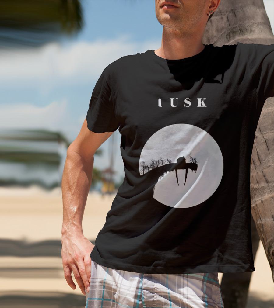Tusk Moonlit Landscape With House And Trees T-Shirt