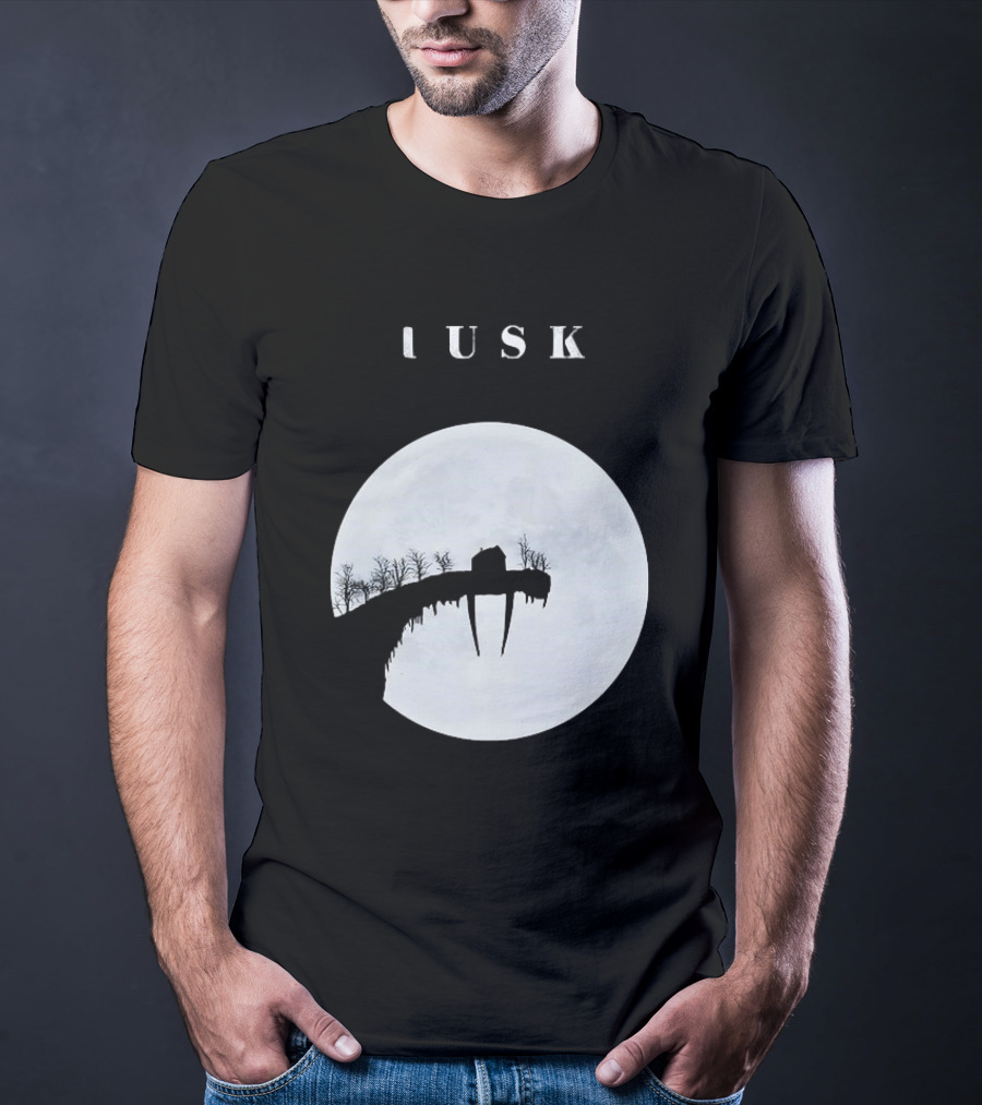 Tusk Moonlit Landscape With House And Trees T-Shirt