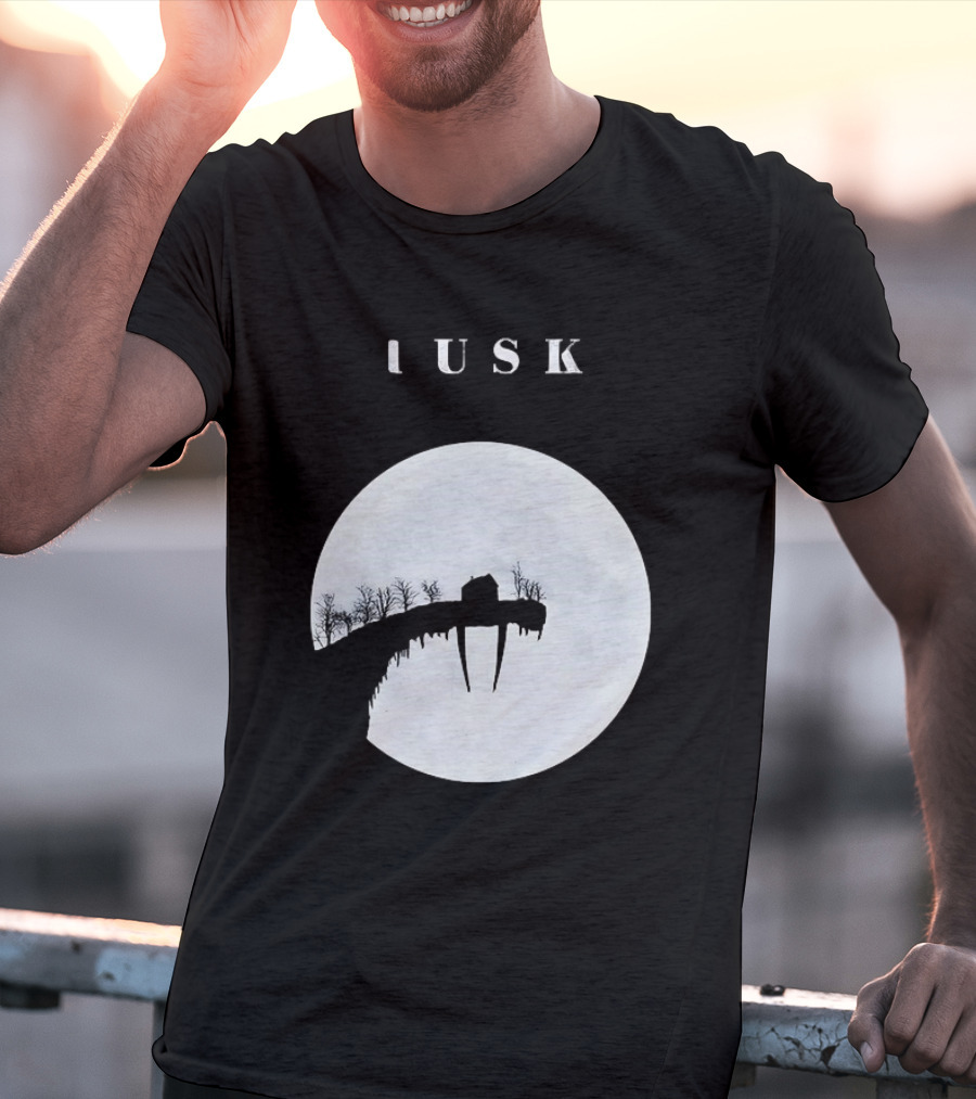 Tusk Moonlit Landscape With House And Trees T-Shirt