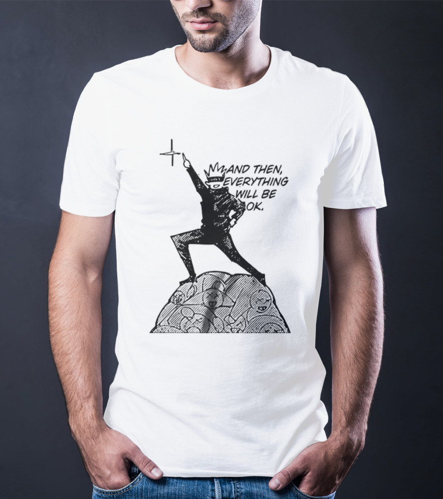 Gojo Satoru And Then Everything Will Be OK Manga Pose T-Shirt