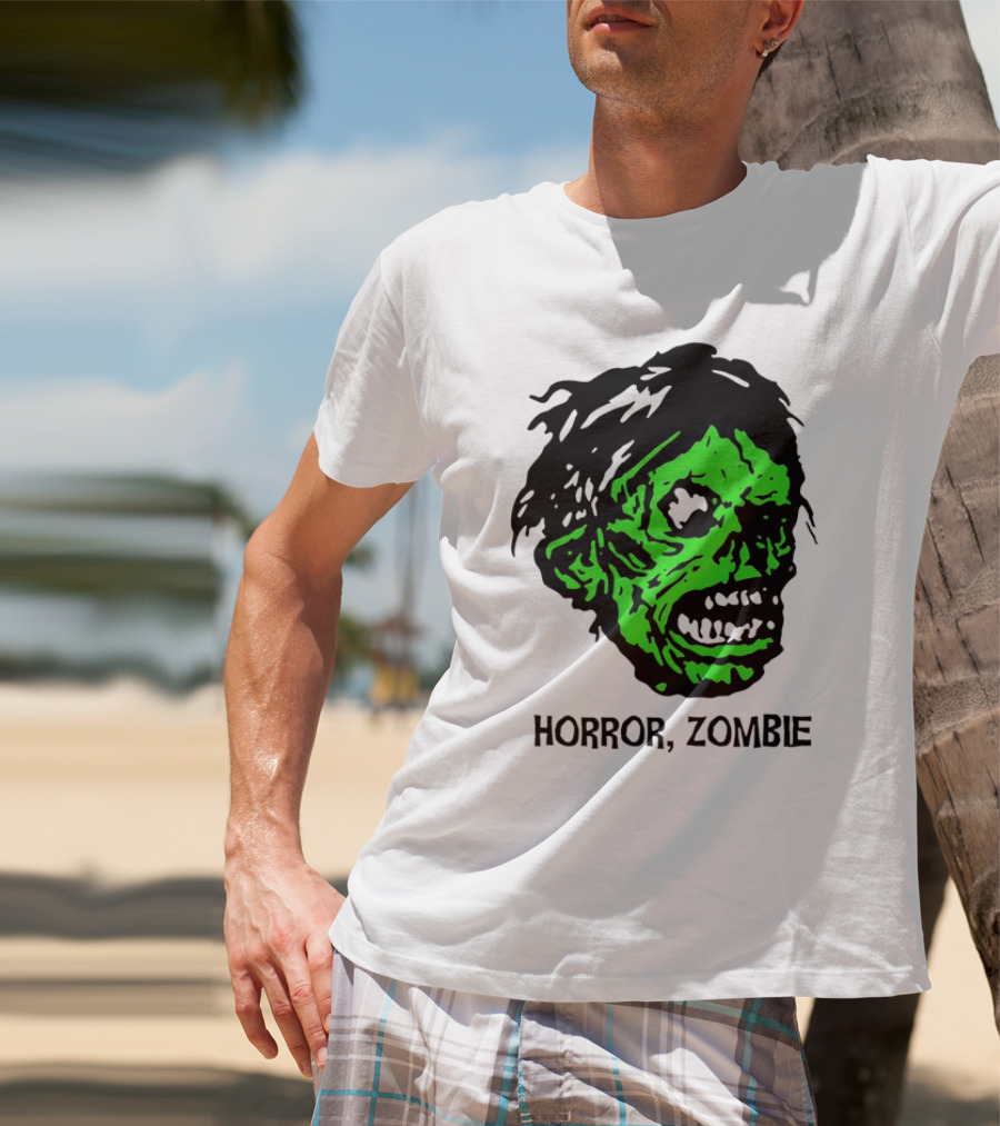 Kirk Hammett Horror Zombie Green Face T-Shirt