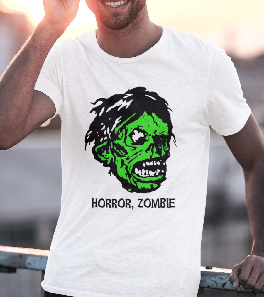 Kirk Hammett Horror Zombie Green Face T-Shirt