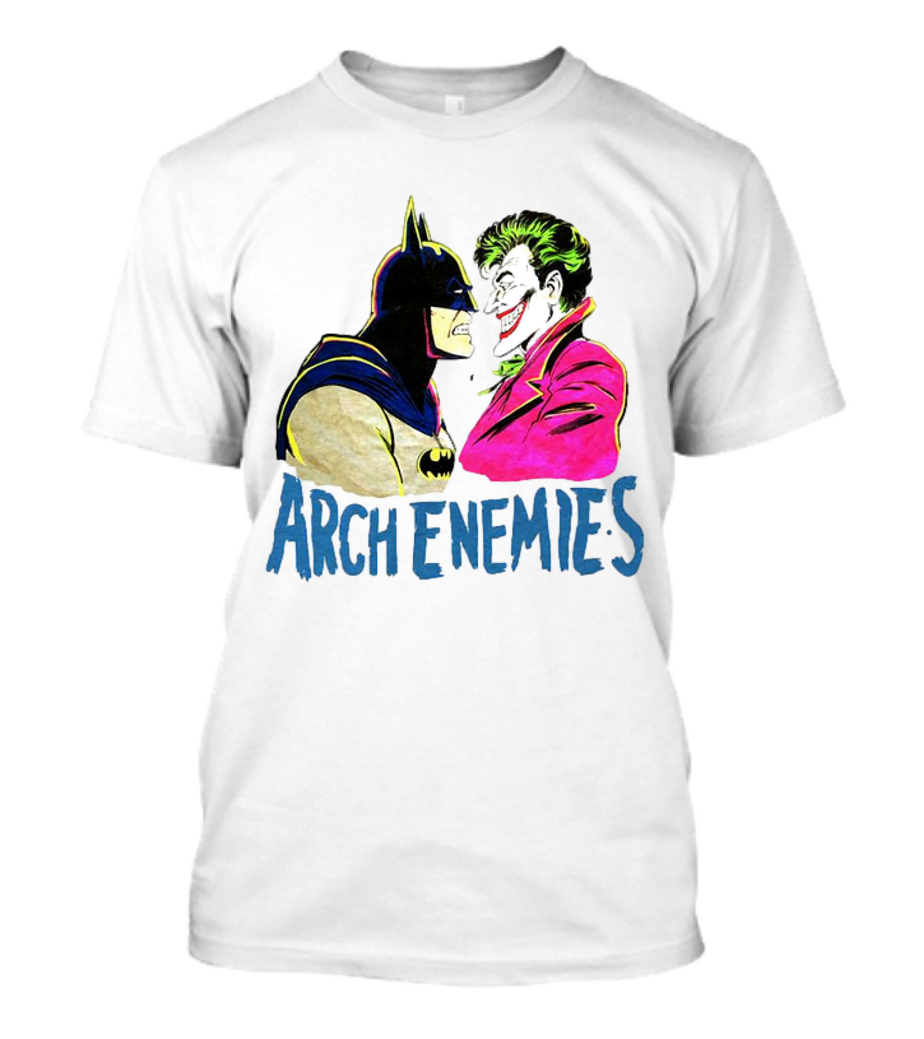 Batman Joker Arch Enemies Comics Face-Off Iconic Showdown T-Shirt