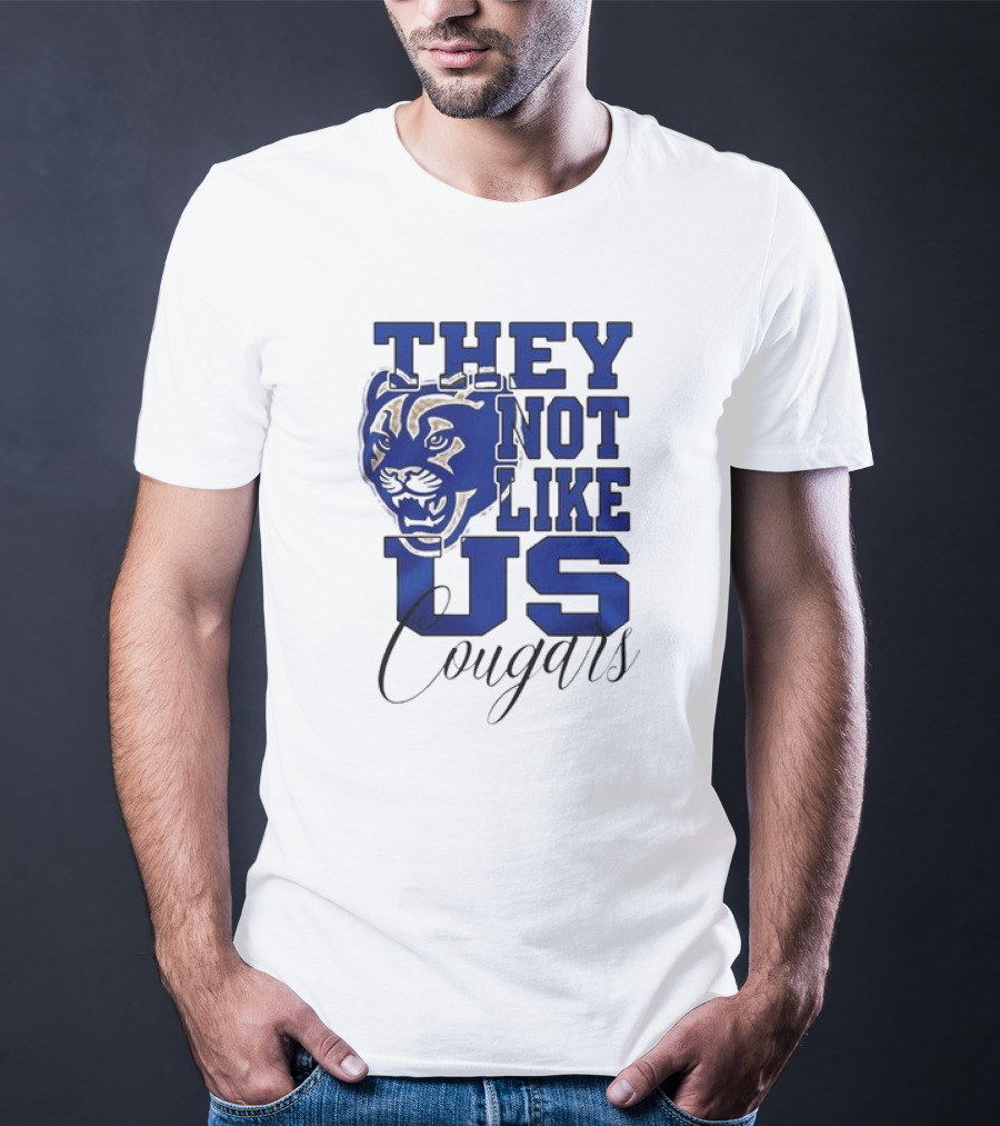 BYU Cougars They Not Like Us Cougars Football Team T-Shirt