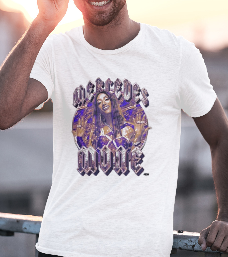 Mercedés Moné Moné Maker In Glamorous Purple Attire T-Shirt