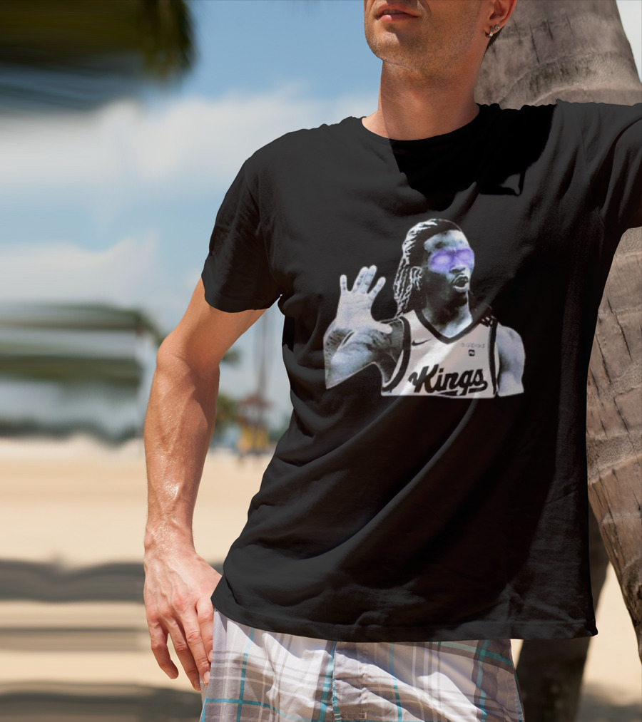 Keon Ellis Sacramento Kings Dark Basketball Player T-Shirt