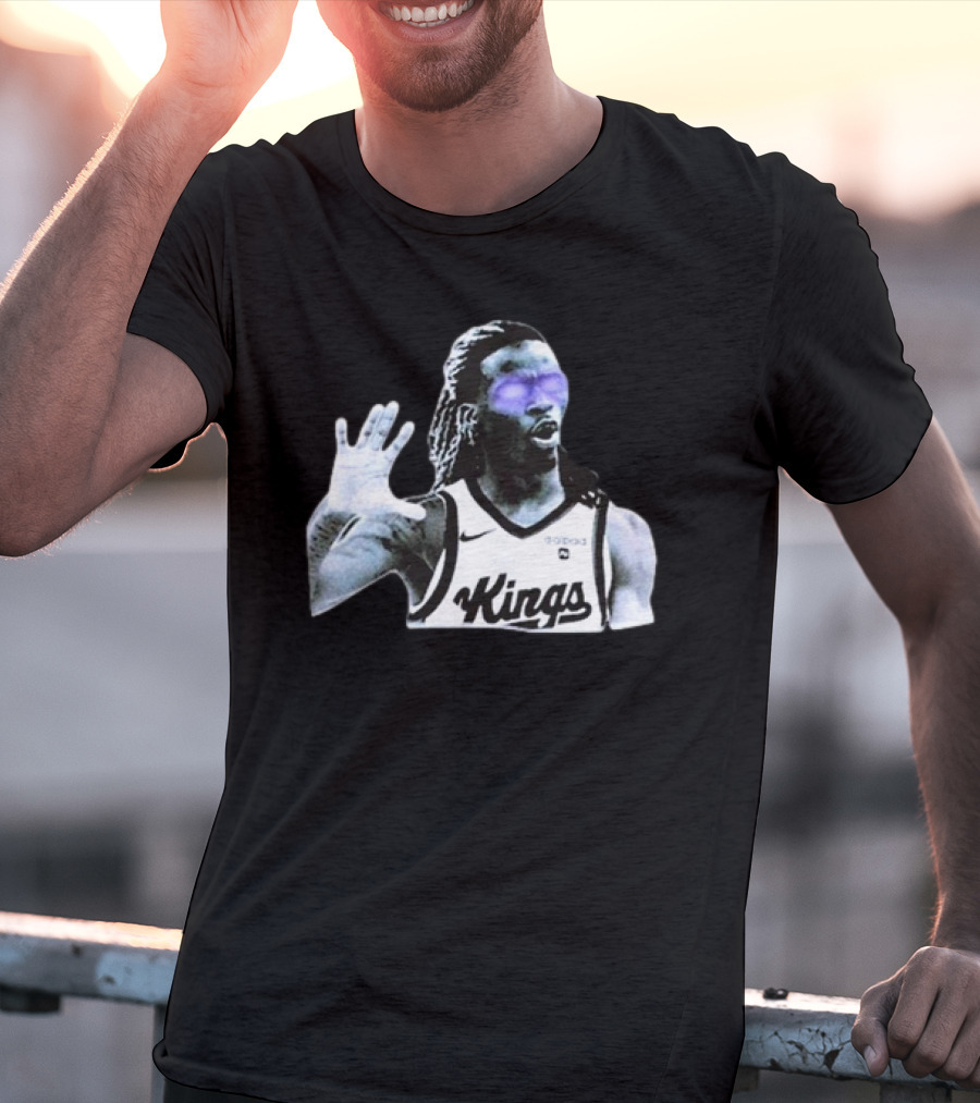 Keon Ellis Sacramento Kings Dark Basketball Player T-Shirt