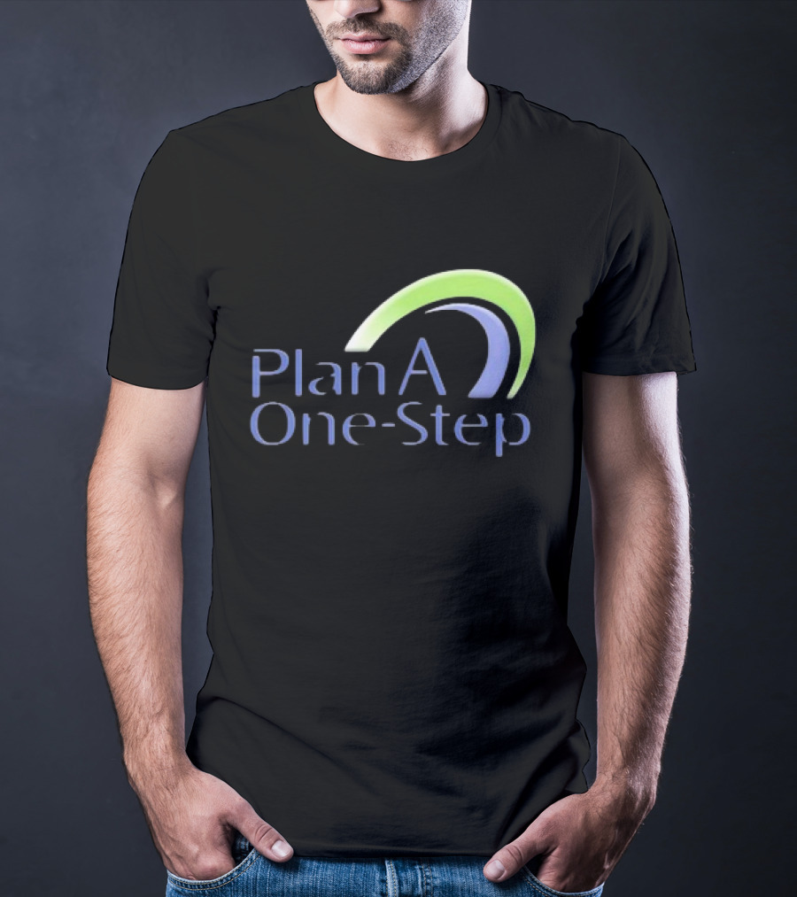 Plan A One Step Green Blue Curve T-Shirt