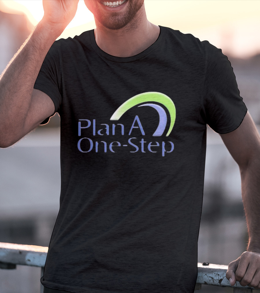 Plan A One Step Green Blue Curve T-Shirt