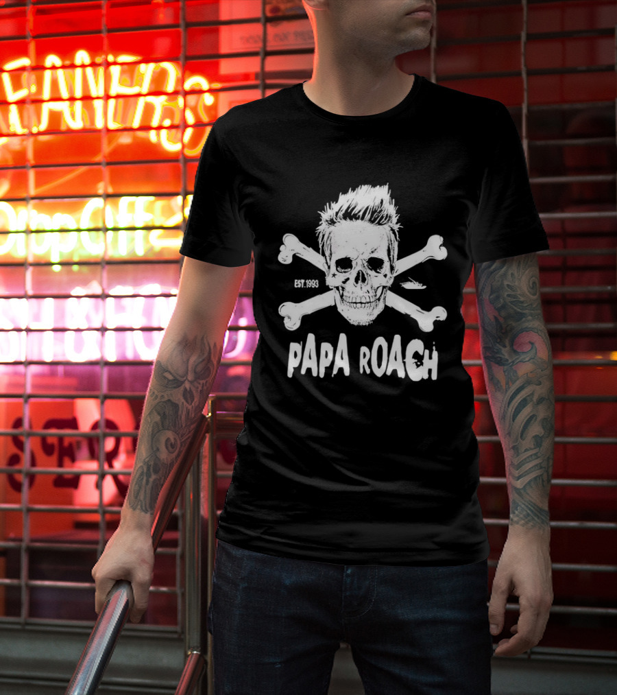 Papa Roach Est. 1993 Skull And Crossbones Rocktober T-Shirt