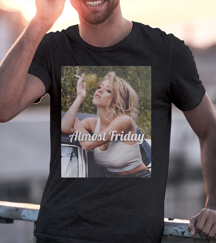 Almost Friday Sydney Sweeney Smoke Car T-Shirt