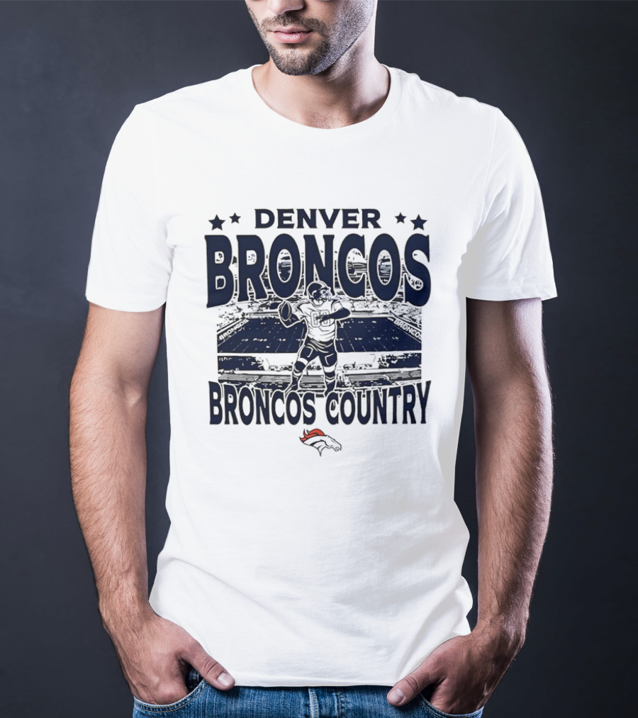 Denver Broncos Broncos Country Stadium Football Player T-Shirt