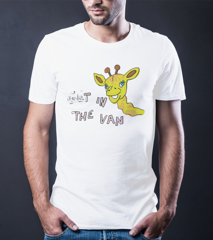Giraffe Get In The Van Text Meme T-Shirt