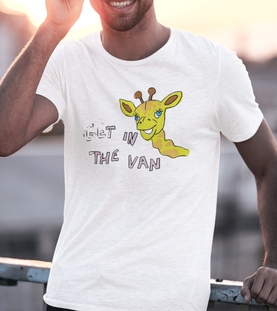 Giraffe Get In The Van Text Meme T-Shirt