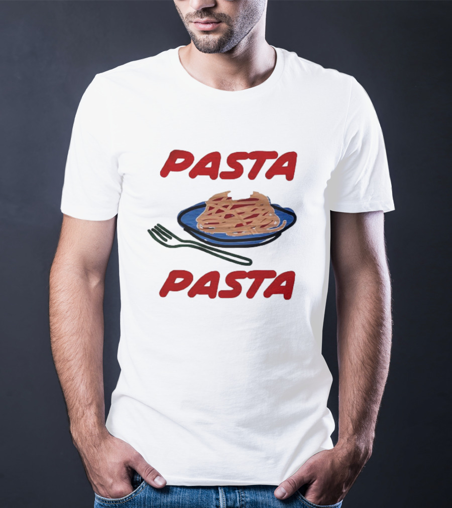 Pasta Pasta Retro Fork Plate T-Shirt