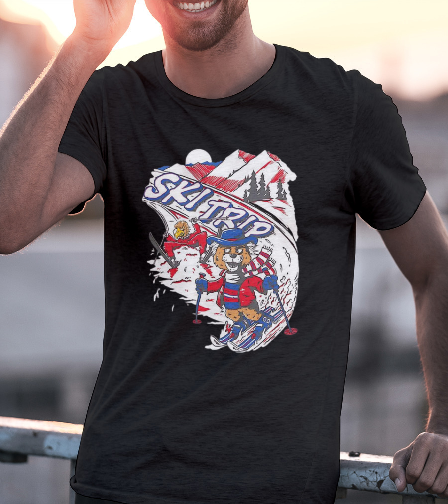 Arizona Cardinals Week 5 Win Ski Trip Adventure With Snowy Mountains And Playful Characters T-Shirt