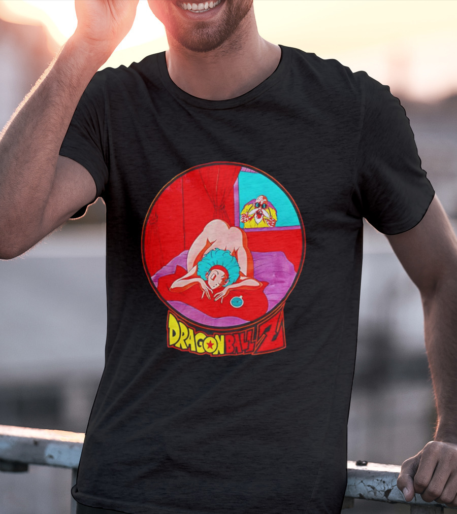 Dragon Ball Z Master Roshi Peeping Vintage Scene With Bulma T-Shirt