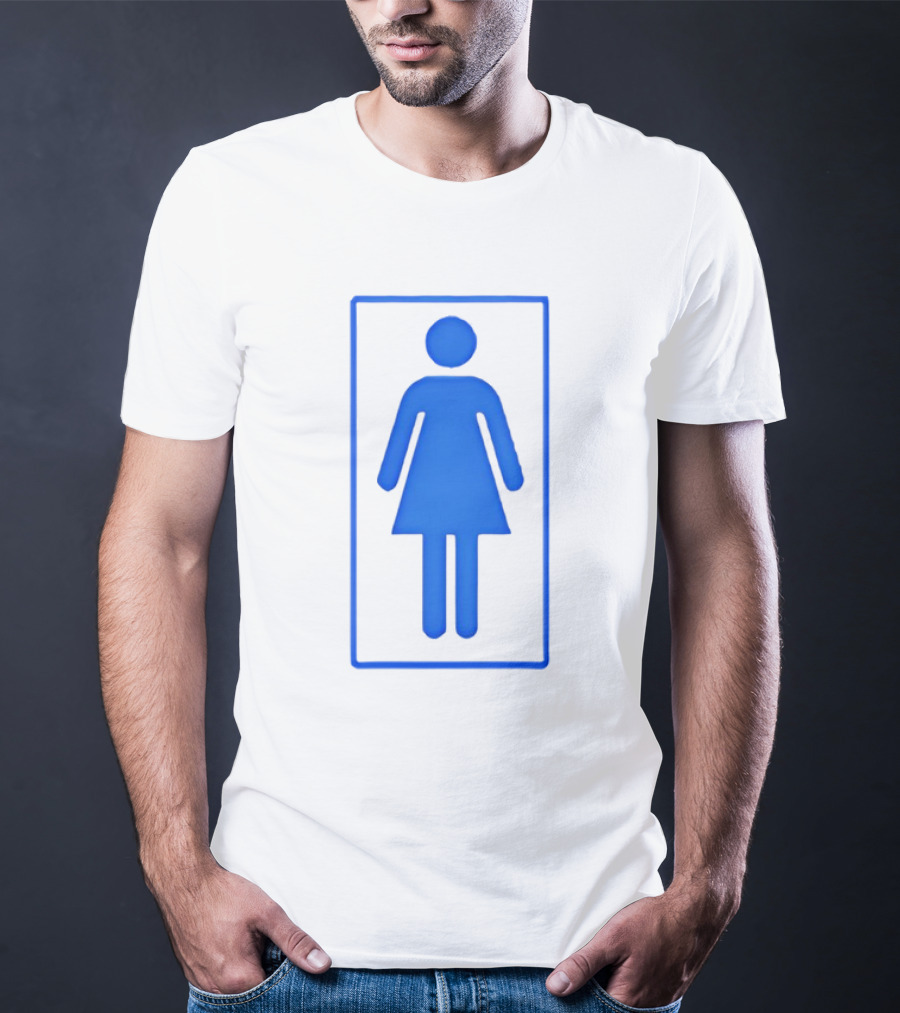 Na Kel Smith Mid90s Women Toilet Symbol Blue Sign T-Shirt