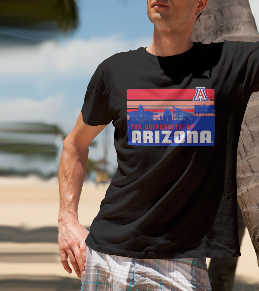 Arizona Wildcats University Of Arizona Skyline Retro T-Shirt