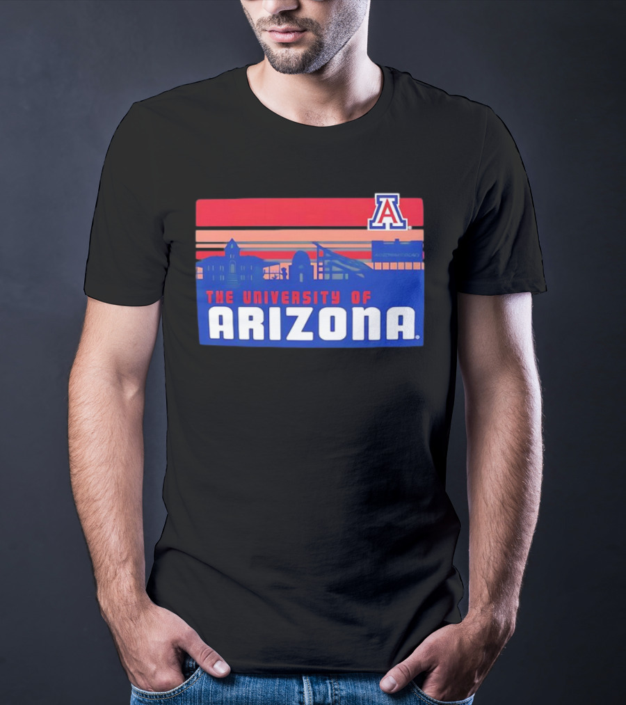 Arizona Wildcats University Of Arizona Skyline Retro T-Shirt