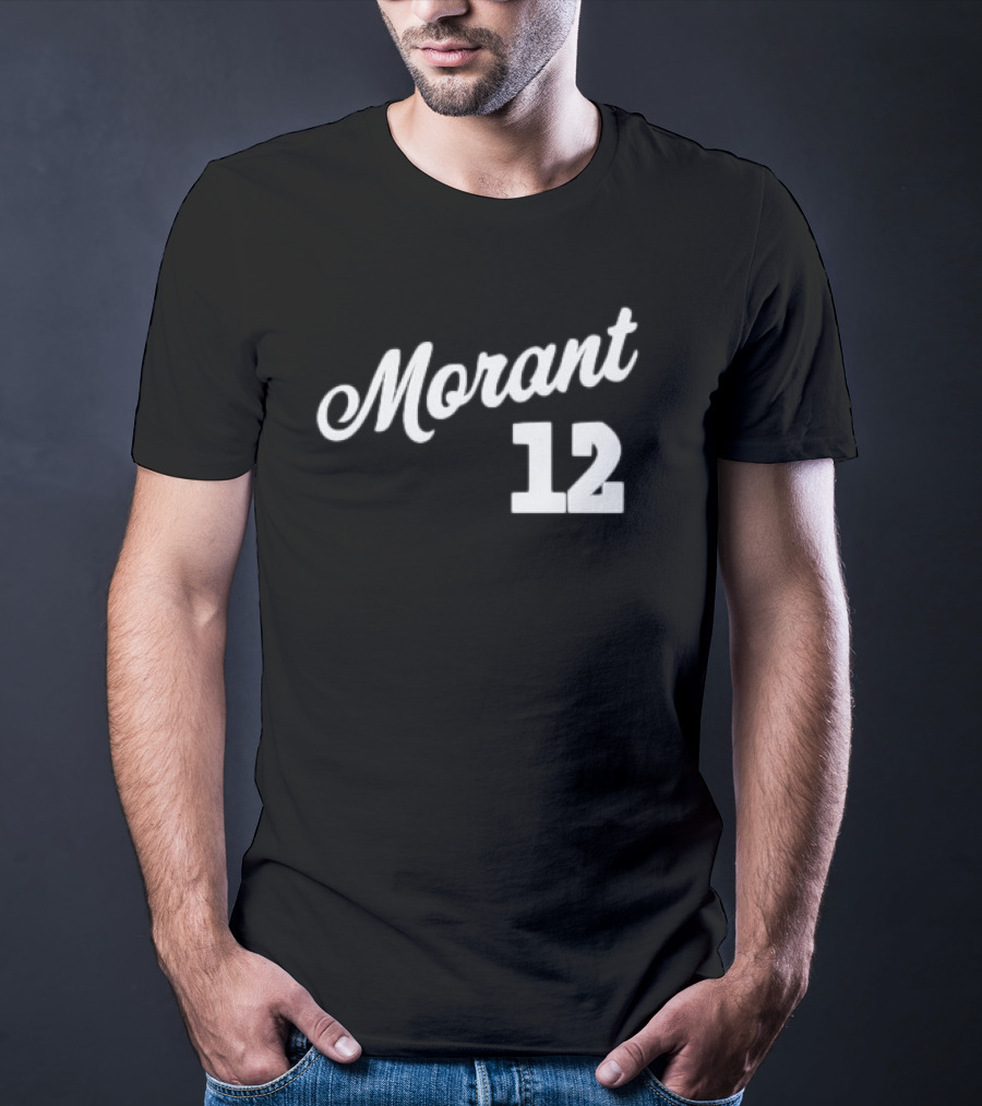 Morant 12 Memphis Script Basketball Ja Morant T-Shirt