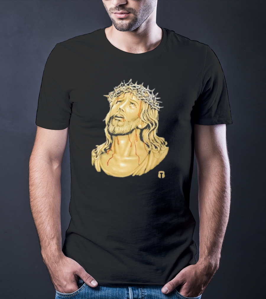 Our Lord Jesus Christ With Crown Of Thorns And Drops Of Blood T-Shirt
