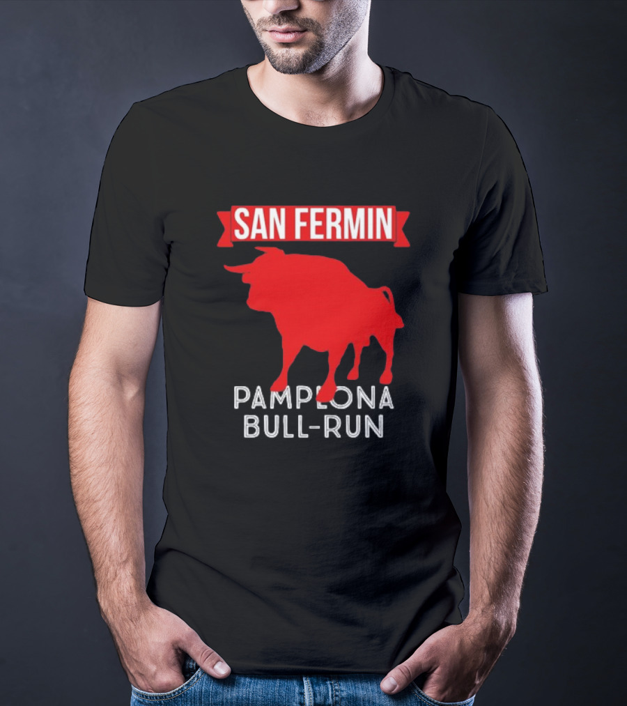 San Fermin Pamplona Bull Run Spain Festival Red Bull T-Shirt