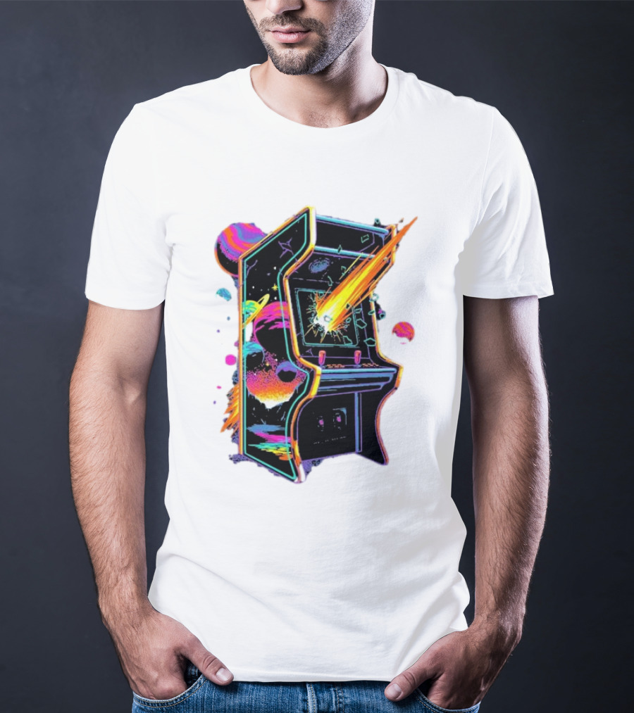 Arcade Nebula Intotheam Cosmic Retro Explosion T-Shirt