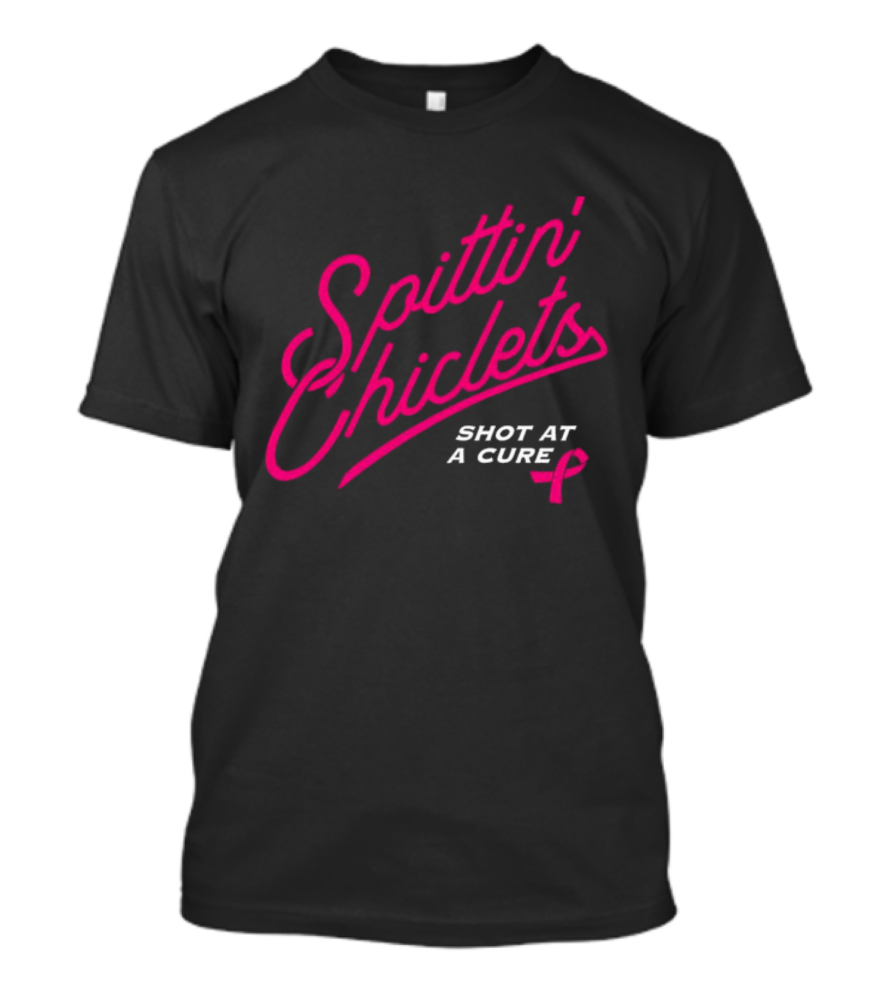 Spittin Chiclets Shot At A Cure Breast Cancer Awareness Collaboration T-Shirt