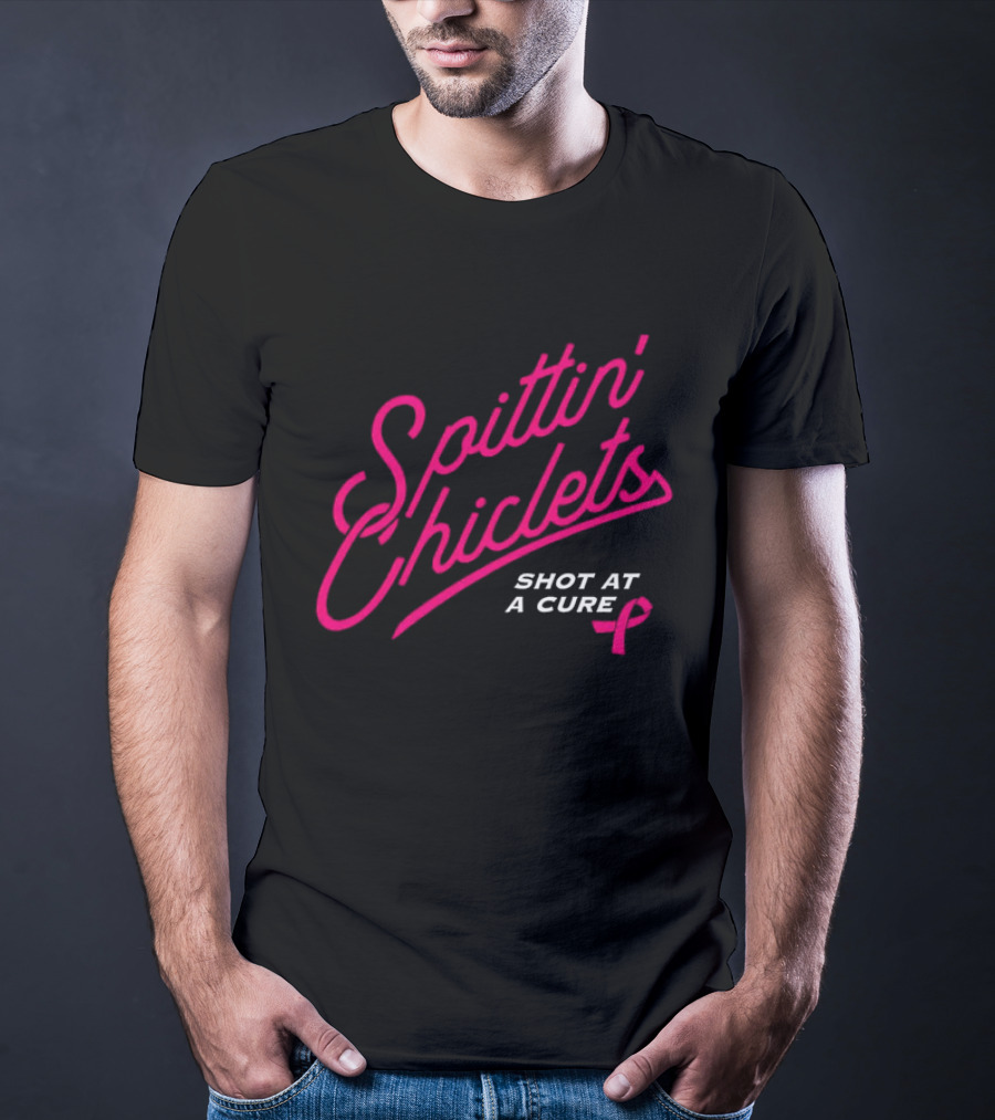 Spittin Chiclets Shot At A Cure Breast Cancer Awareness Collaboration T-Shirt