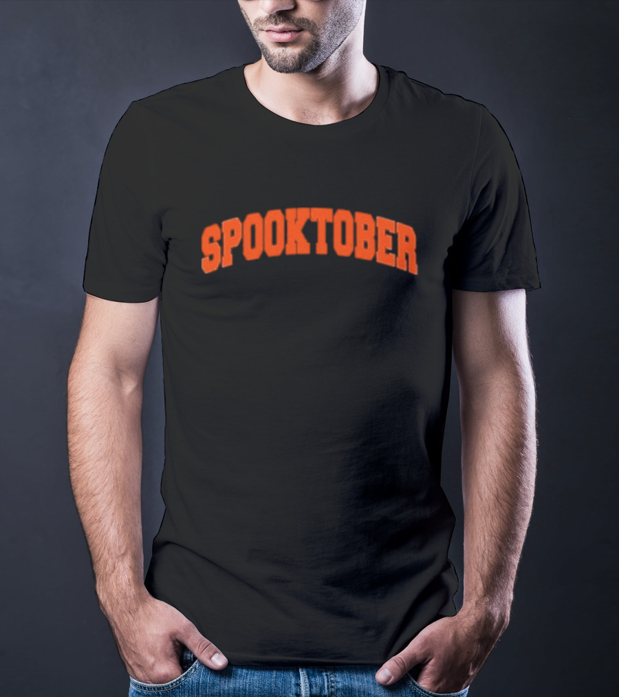Spooktober Retro Bold Block Letters T-Shirt