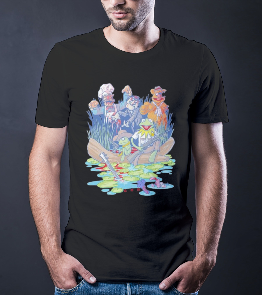 Walking Dead Muppets Parody Swamp Boat Adventure T-Shirt