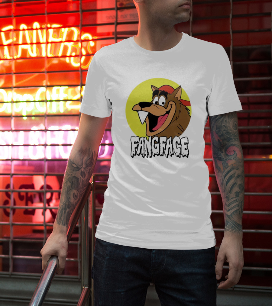 Fangface Cartoon Logo Meme T-Shirt