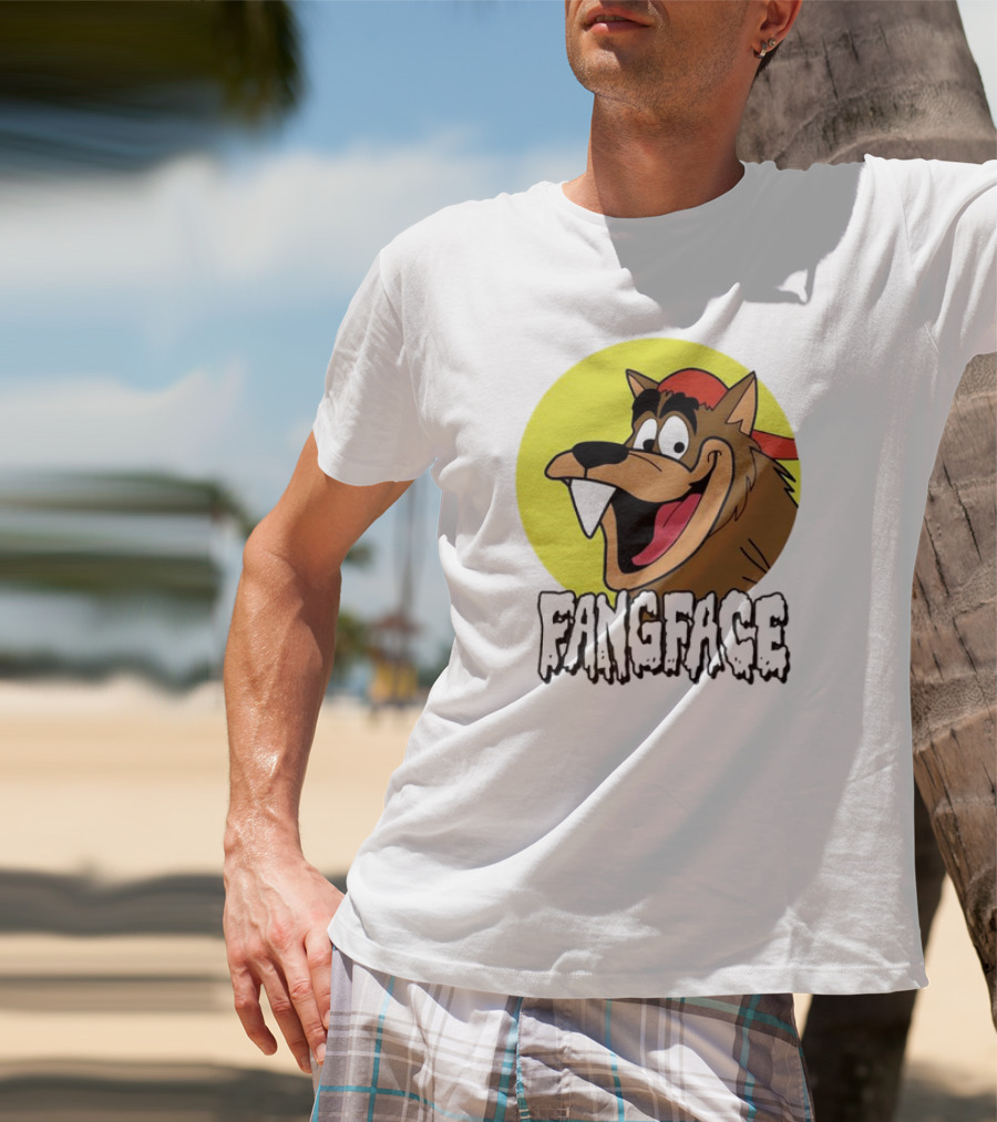 Fangface Cartoon Logo Meme T-Shirt