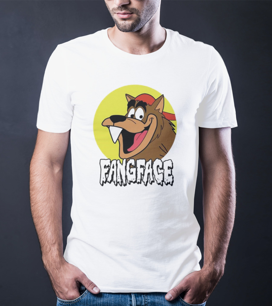 Fangface Cartoon Logo Meme T-Shirt