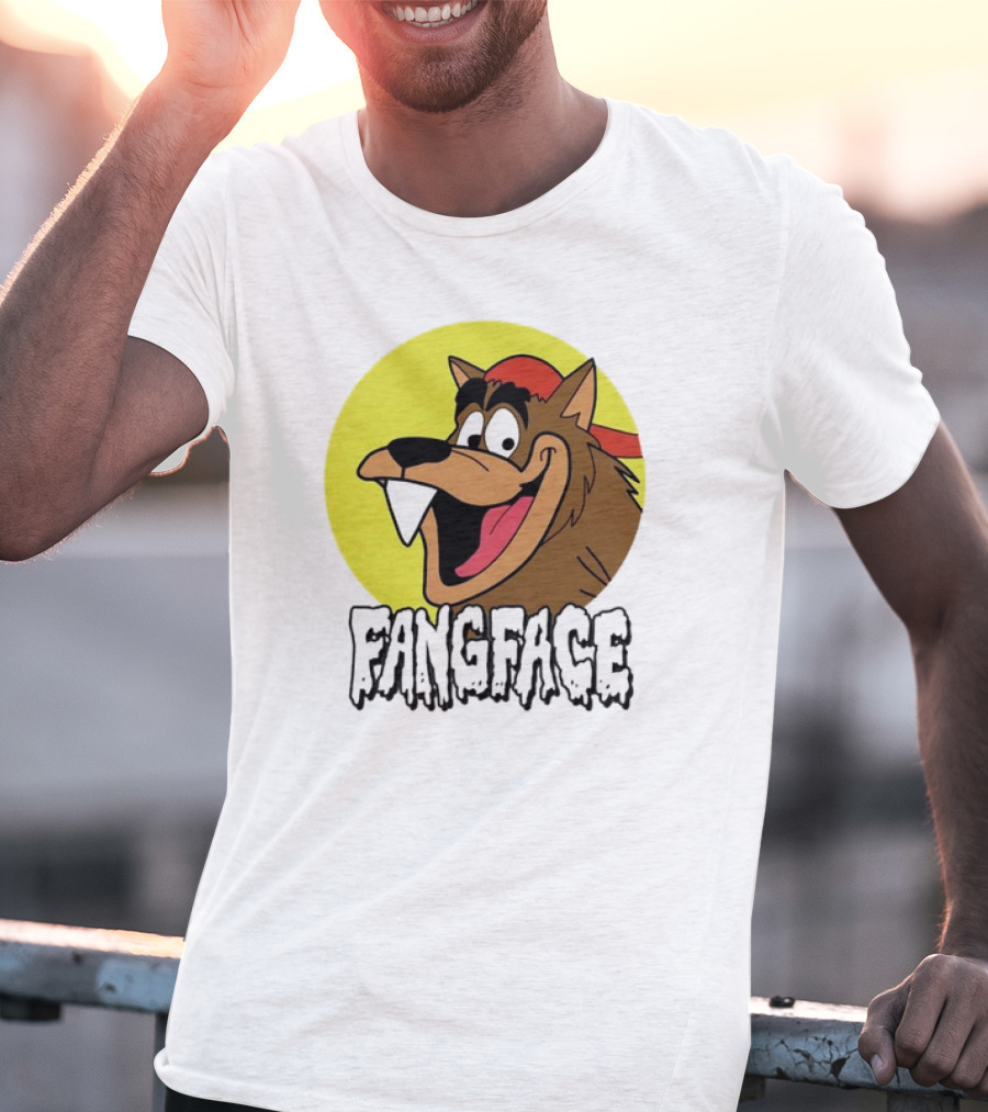 Fangface Cartoon Logo Meme T-Shirt