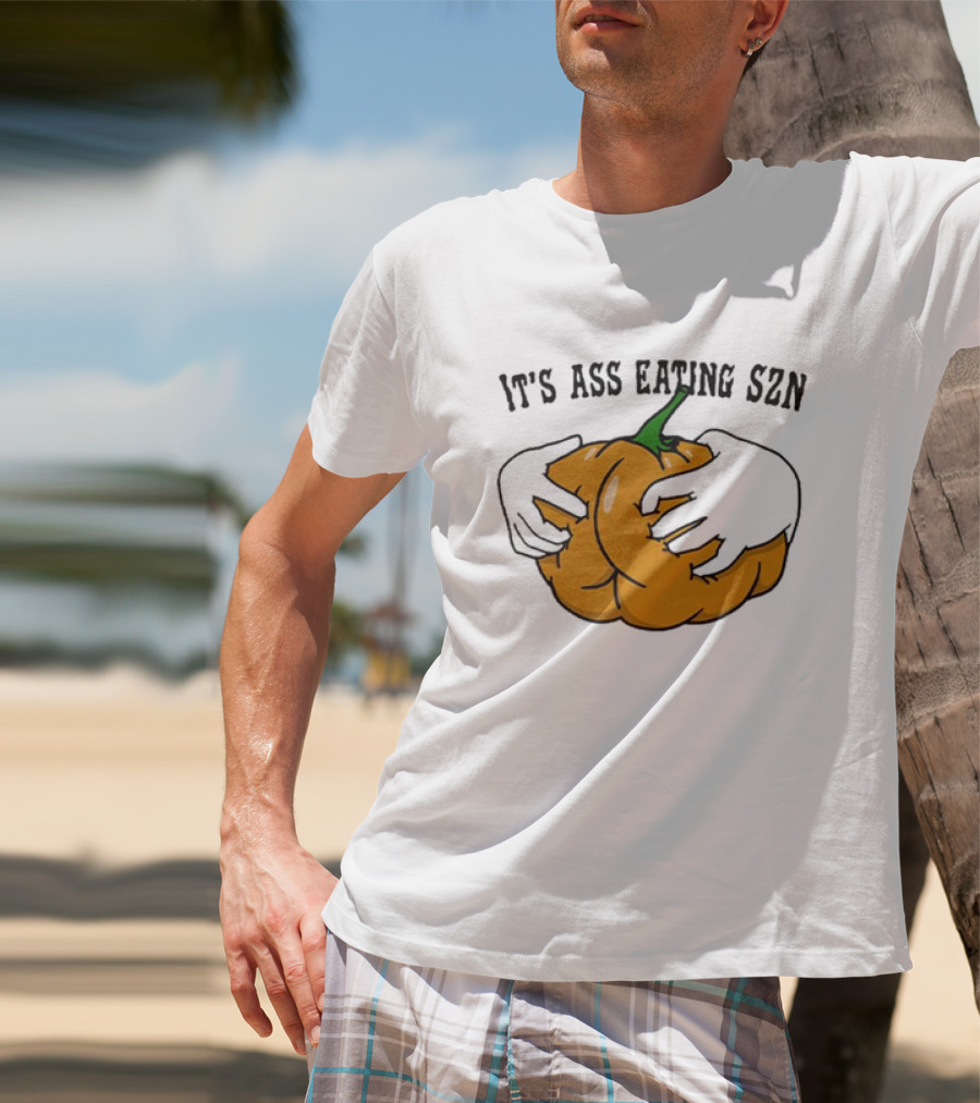 IT'S ASS EATING SZN Funny Autumn Pumpkin Hands T-Shirt