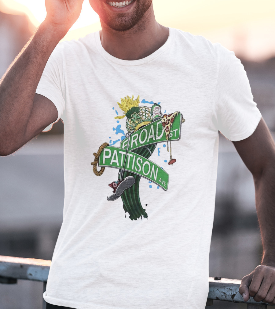 Broad Street Pattison Avenue Philly Icons Pizza Snake Hat Boot T-Shirt