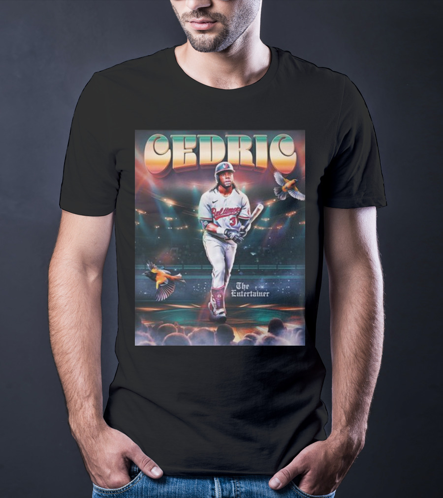 Cedric Mullins Baltimore Orioles The Entertainer Stadium Birds T-Shirt