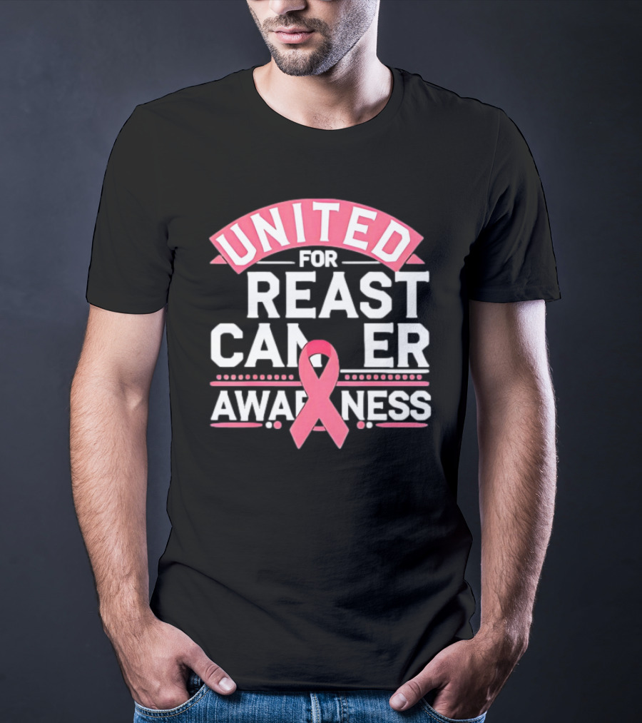 United For Breast Cancer Awareness Pink T-Shirt
