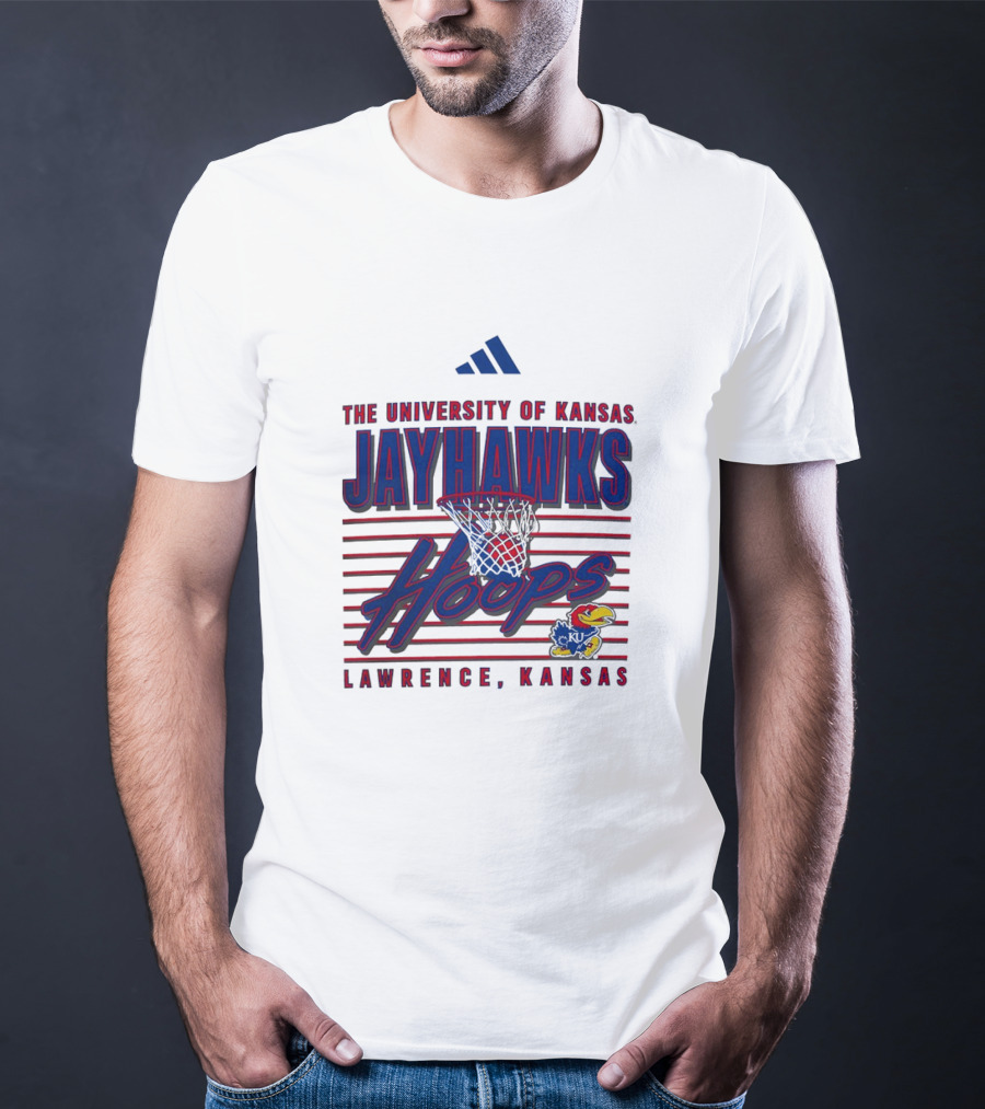 The University Of Kansas Jayhawks Hoops Lawrence Kansas Basketball T-Shirt
