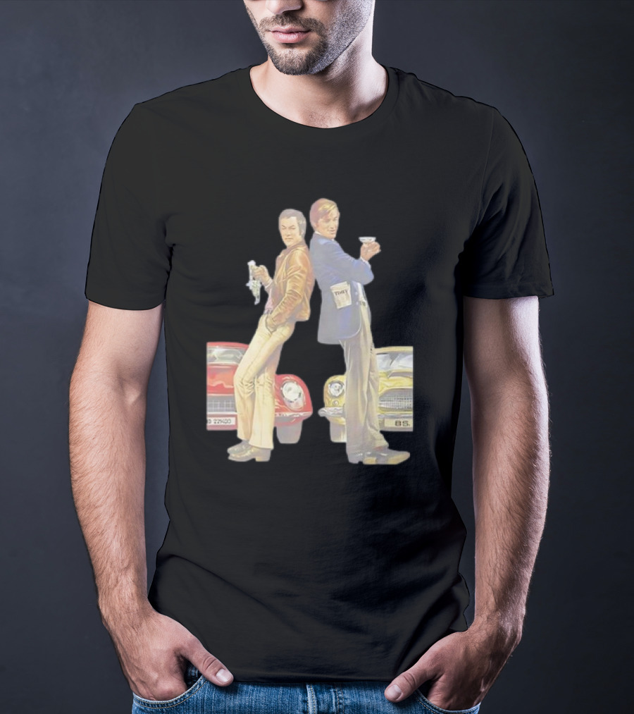 Retro The Persuaders Vintage TV Series Classic Cool Style With Cars T-Shirt