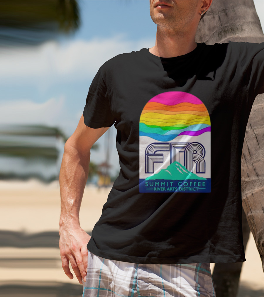 Summit Coffee River Arts District FTR Rainbow Arch Mountain Available Until October 31st, T-Shirt